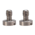 2pcs Stainless Steel 1/4"-20 Fixing Screw for Camera Tripod Quick Release Plate