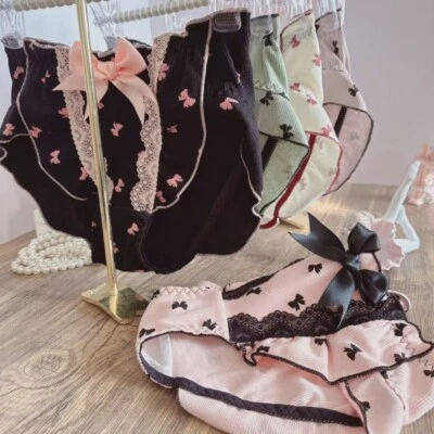 Bragas japonesas Mori niña calzoncillos Lolita lindos niñas lazo algodón calzoncillos debajo Foto 1 de 4