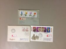 Three Hungary registered covers with sets.Two are fdc-1X block of 6,1X st+label