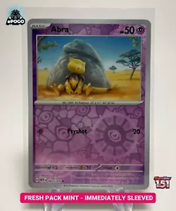 Abra 063/165 Pokémon Holo Inverso JCC: 151 Tarjeta Pokémon COMO NUEVA ENVIADA HOY 🙂 - Imagen 1 de 2
