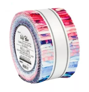 Tela de edredón Robert Kaufman Roll Ups Jelly Roll Wild Blue colección completa - Imagen 1 de 7