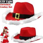 Costume chapeau de cow-boy unisexe rouge et blanc Père Noël 【】 Western I9E1