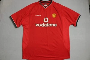 Umbro Vodafone Manchester United Soccer Jersey Mens Extra Large Red - Picture 1 of 11