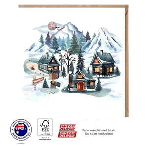 Tarjeta de felicitación Frosty Village - Australian Designs The Scenery set - Imagen 1 de 3