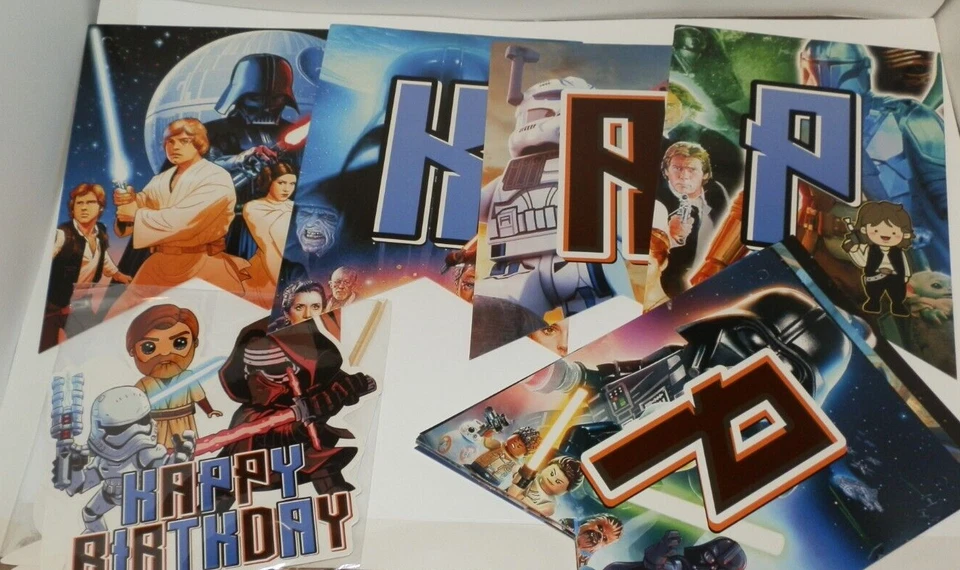 Nuevo Star Wars Cake Topper Cupcake Cake Toppers Feliz Cumpleaños Banner Foto 1 de 1