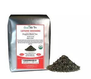 Té negro orgánico ahumado Lapsang Souchong aroma fuerte dejar té 1 lb - Imagen 1 de 4