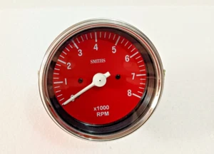 Smiths Replica Tachometer 0-8000 RPM Electronics Electric 85MM RC - Picture 1 of 3