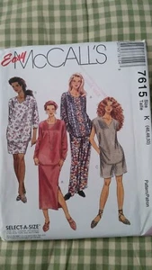 1995 McCalls 7615 size 46 48 50 Plus Size Uncut Tunic Skirt Pants Shorts - Picture 1 of 3