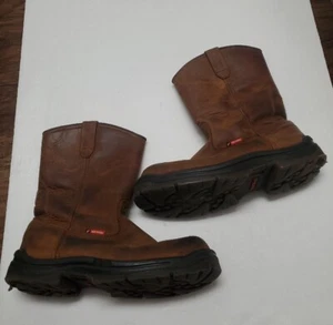 Redwing Pecos 2274 Sz 11.5 Steel Toe Super Sole Leather Work Boots 11" Pull-On - Picture 1 of 17
