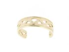 Solid 9ct Yellow Gold Celtic Infinity Knot Design Adjustable Toe Ring Made in UK
