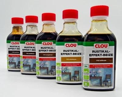 Clou Rustikal Effekt Beize Holzbeize Möbelbeize Tischlerbeize B4 - 0,25 Liter - Bild 1 von 3