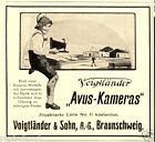 Voigtländer Avus Reklama z 1914 roku Skórzane spodnie na aparat Kapelusz Seppel Góry Gaisenpeter 