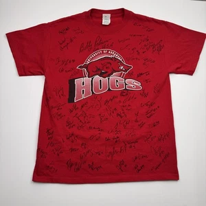 Arkansas Razorbacks Shirt Herren Medium rot NCAA Football handsigniert signed Hogs - Bild 1 von 12