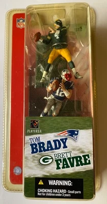 New England Patriots Tom Brady / Brett Favre GB Packers MINI McFarlane NFL paquete de 2 Foto 1 de 4