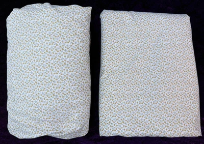 Juego de Sábanas Ralph Lauren COMPLETO Ditsy Calico Amarillo Floral 2 Piezas Planas Ajustadas Foto 1 de 4