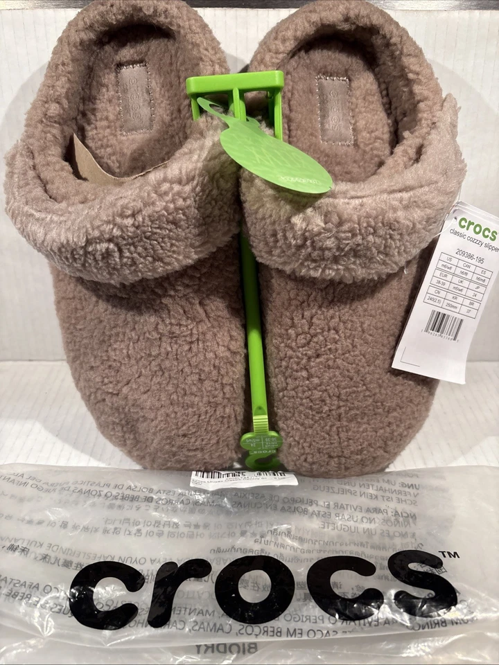 NWB Crocs Adult Classic Cozzzy Sandals Mushroom Size 6M/8W