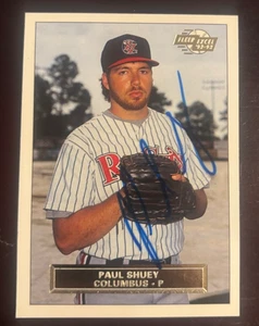 1992 Fleer Excel Paul Shuey signed Autogrammkarte Columbus RedStixx #168 - Bild 1 von 1