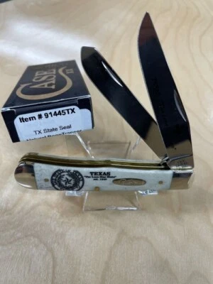 Case XX #W91445TX Texas State Seal Natural Bone Trapper 6254 SS - Image 1 of 3
