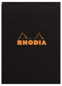 Rhodia Staplebound - Notepad - Black - Graph - 80 Sheets - 4 x 6 - NEW R132009 - Picture 1 of 2