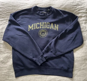 University of Michigan Vintage Sweatshirt Blue & Yellow Size Large Pre-owned - Picture 1 of 8