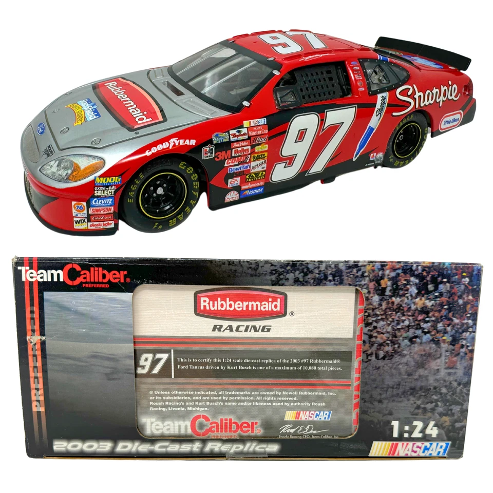 Литая модель Ford Taurus 2003 Kurt Busch Rubbermaid 1:24 Team Caliber No97 - Изображение 1 из 4