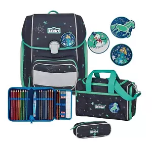Scout LED Genius Set 4-teilig Schulranzen Schlampermäppchen Sternenhimmel - Bild 1 von 10