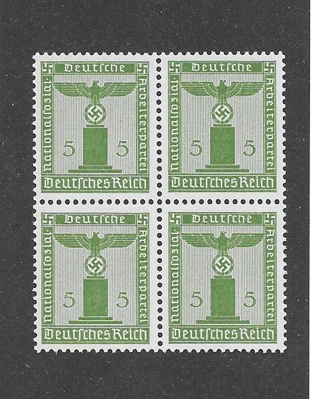 Bloque de sellos MNH / PF05 1942 Sc S15 / Pequeña esvástica de la Segunda Guerra Mundial / Tercer Reich Alemania Foto 1 de 1