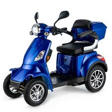 Scooter Elettrico 4 Ruote Disabili Anziani 25km/h 1000W VELECO FASTER BLU