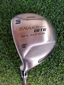 LH Snake Bite U-launch Offset 3 Wood 15 Regular Flex Graphite 43" Left-Handed - Picture 1 of 7