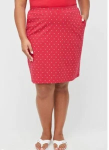 Catherines Plus Red Polka Dot Suprema Pockets Skort 6X 38/40 - Picture 1 of 1