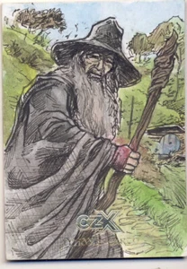 2022 Cryptozoic CZX Middle Earth Sketch Card Arslanbulut Gandlaf - Picture 1 of 1