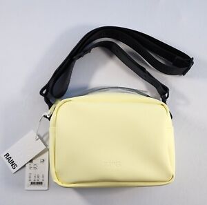 Rains Box Bag/Crossbody Straw/Yellow Waterproof #13050 MSRP-$110 NWT