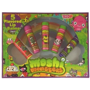 Moshi Monsters Flavored Lip Balm Rasberry, Juice, Strawberry, Ice Cream 5er Pack - Bild 1 von 1