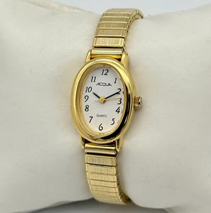 Women's ACQUA Timex Gold Tone Oval Flex Bracelet Dress/Casual Watch, 18mm, Runs - Picture 1 of 7