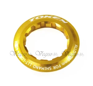 NEW TOKEN TK041S ALLOY CASSETTE LOCK RING FOR SHIMANO 11T, GOLD - Picture 1 of 6