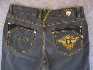 Coogi Denim Shorts Mens 38x16 Black Jeans Wide Leg Hip Hop Grunge Retro - Picture 1 of 24