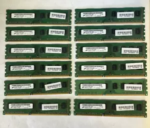 (12x 4GB) Micron 2Rx8 DDR3-1600 PC3-12800U RAM MT16JTF51264AZ-1G6M1 P/N 655410 ~ - Picture 1 of 5