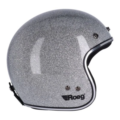 Casco jet Roeg disco ball silver ECE-R22.06 omologato, approved helmet fibra - Immagine 1 di 4