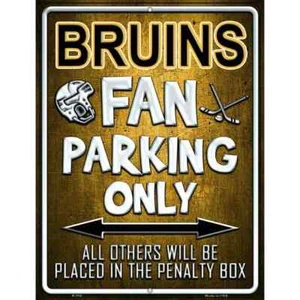Letrero de estacionamiento de metal Bruins 9"x 12" para hogar pared puerta garaje novedad decoración - Imagen 1 de 1