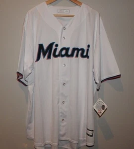 MLB Miami Marlins White Cool Base Baseball Jersey New Mens Big & Tall Sizes - Picture 1 of 3