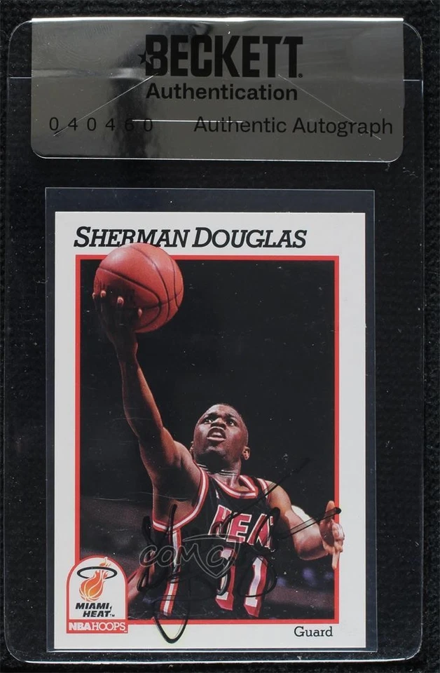 BAS 1991-92 NBA Hoops Sherman Douglas #110 Seal of Authenticity Auto - Image 1 of 2