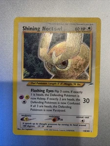 Pokemon Card WOTC VTG Shining Noctowl 110/105 Neo Destiny Holo LP - Picture 1 of 2