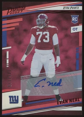 Evan Neal #364 2022 Prestige Xtra Points Signatures Premium Red Rookie /199 Auto - Image 1 of 3