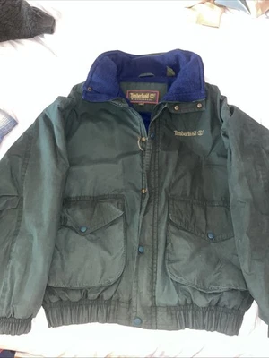 Chaqueta de trabajo de invierno Timberland vintage verde bosque para hombre talla mediana Foto 1 de 4