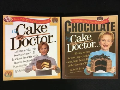 Lot Cookbooks The Cake Mix Doctor *SIGNED by Anne Byrn CHOCOLATE Baking Desserts Foto 1 de 4