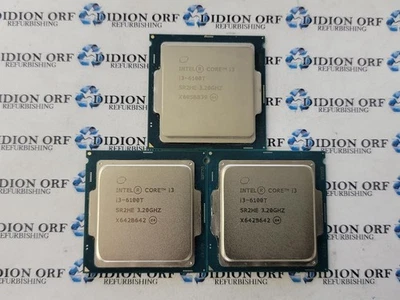 Lot of 3 INTEL Core i3-6100T SR2HE 3.20 GHz 3 MB 35 W Grade B SKU 19415 - Image 1 of 2