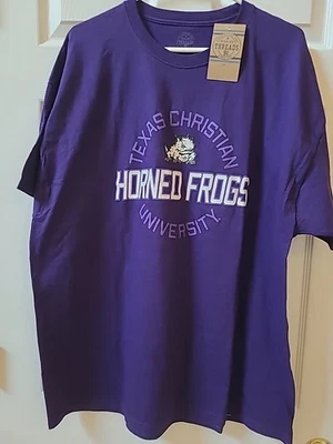 TCU Horned Frogs Shirt New Tags Adult Purple Rivalry Threads 91 Short Sleeve XXL - Image 1 of 4