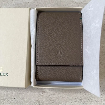 Auténtica caja de reloj Rolex de cuero topo bolsa de viaje Foto 1 de 4