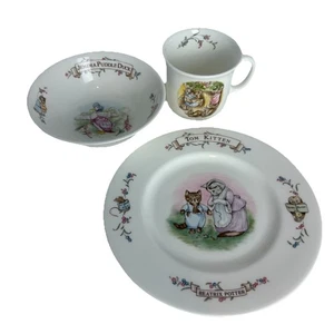 Taza cuenco plato Royal Albert The World Of Beatrix Potter gatito pato conejitos - Imagen 1 de 15