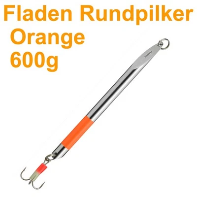 Fladen Rund Norwegen Pilker Speed Norwegenpilker Heilbutt Seehechte 600g Orange - Bild 1 von 4